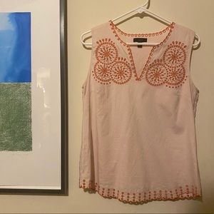 J. Crew Embroidered Sleeveless Eyelet Top - 4